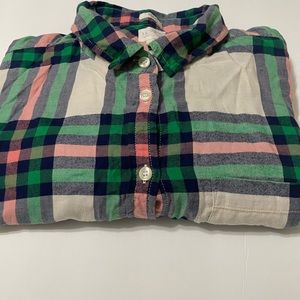 Women’s J Crew boy fit plaid shirt